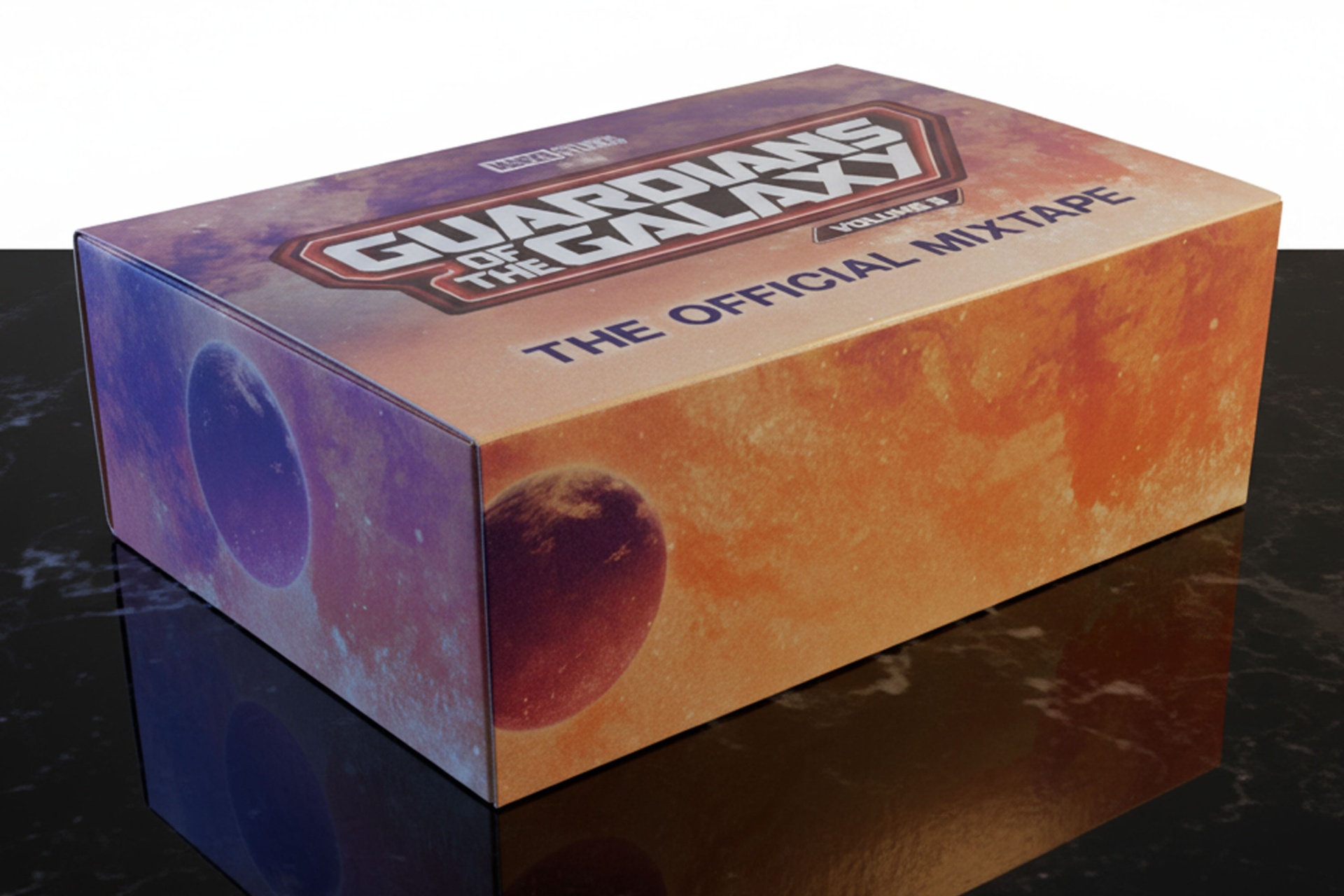 Custom Guardians of the Galaxy themed packaging box designed and printed by SP Design
