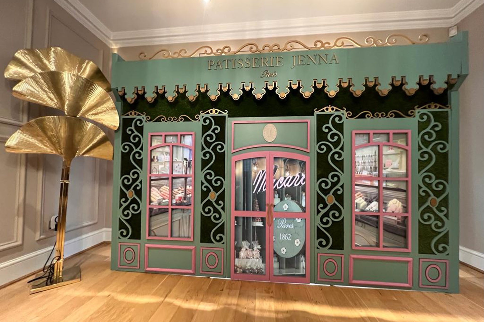 Patisserie Jenna elegant shop front installation completed by SP Design installation team